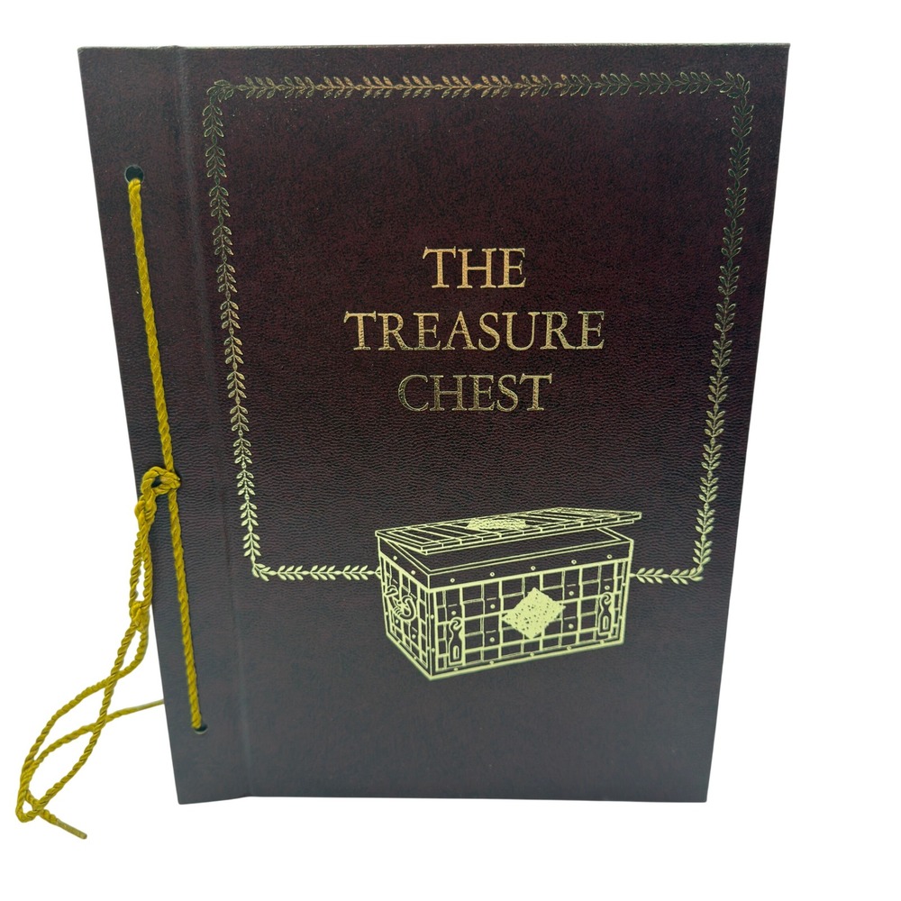 The Treasure Chest Charles L Wallis 1965 Vintage Harper & Row Burgundy Gold Gilt